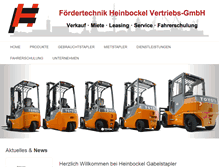 Tablet Screenshot of heinbockel-gabelstapler.de